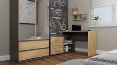 2-Biurko DANY ANTRACYT DĄB ARTISAN-2