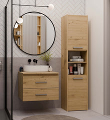 NEL 60 Bathroom Sink Cabinet with 2 Drawers OAK ARTISAN