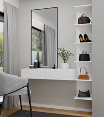 2-Toaletka Kosmetyczna Wisząca MIKA 110 cm 2 Szuflady Do Sypialni BIAŁA-2