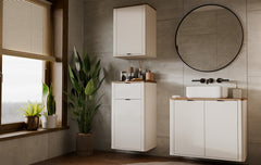 Bathroom Cabinet CORDOBA 2D1S CASHMERE OAK CASTELLO Wall-Mounted Column Drawer