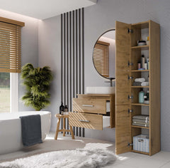 NEL 60 Bathroom Sink Cabinet with 2 Drawers OAK ARTISAN