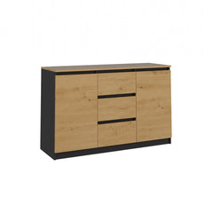 1-Komoda Malwa 2D3S/BA ANTRACYT DĄB ARTISAN-1