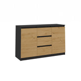 1-Komoda Malwa 2D3S ANTRACYT DĄB ARTISAN-1