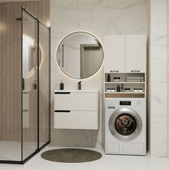 4-Szafka Łazienkowa na Pralkę POLA DK KASZMIR BEŻ Regał Słupek 180X64X30-4