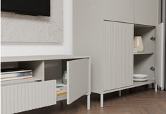 3-Witryna KAMARO 4DK SLIM/GŁADKI KASZMIR 4 Drzwi Lamele Front Ryflowany + Klasyczny-3