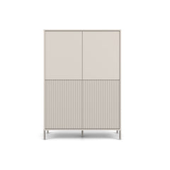 4-Witryna KAMARO 4DK SLIM/GŁADKI KASZMIR 4 Drzwi Lamele Front Ryflowany + Klasyczny-4