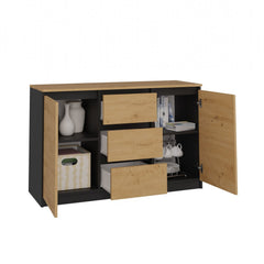 4-Komoda Malwa 2D3S/BA ANTRACYT DĄB ARTISAN-4