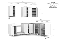 3-MEBLE KUCHENNE ZESTAW VARIO 240X180CM Z4 CZARNY/EVOKE BLAT DISTRICT BEZ AGD-3