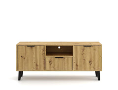 4-SZAFKA RTV Scandi 2D1S SLIM DĄB ARTISAN-4