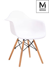 MODESTO DAW DSW armchair white - polypropylene, beech legs