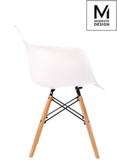 MODESTO DAW DSW armchair white - polypropylene, beech legs