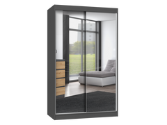 Armario IGA 120/A ANTRACITA 2 Espejos para Dormitorio Pasillo