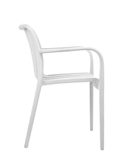 MODESTO STRIPS ARM chair white