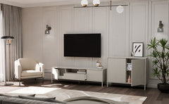 4-Komoda KAMARO 2D SLIM KASZMIR Lamele Front Ryflowany-4