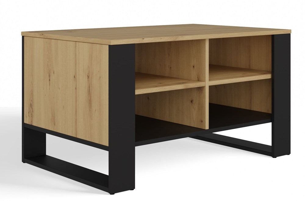 1-Stolik Modern 4P DĄB ARTISAN CZARNY-1