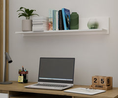 2-Półka Wisząca MILO – Nowoczesna Półka Ścienna Do Pokoju Dziecka BIEL MAT-2