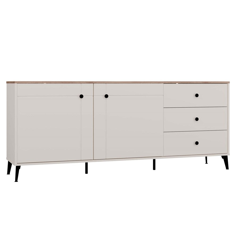 1-Komoda POINT 2D3S Kaszmir Beż Dąb Castello Szafka 3 Szuflady 2 Drzwi Salon-1