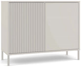1-Komoda KAMARO 2D SLIM/GŁADKI KASZMIR Lamele Front Ryflowany + Klasyczny-1