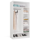 OPENO 1W6P WHITE Wardrobe Modular Shelf with Rod Shelves Bedroom