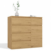 CABINET 1D5S 1 Door 5 Drawer Storage for Living Room Bedroom Room OAK ARTISAN