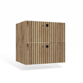 1-SZAFKA POD UMYWALKĘ TIGO 60 2S DĄB EVOKE 2 SZUFLADY RYFLOWANY FRONT WISZĄCA-1