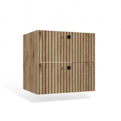 1-SZAFKA POD UMYWALKĘ TIGO 60 2S DĄB EVOKE 2 SZUFLADY RYFLOWANY FRONT WISZĄCA-1