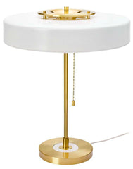 Candeeiro de secretária ARTE branco e dourado - alumínio, vidro