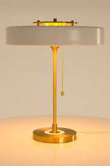 Candeeiro de secretária ARTE branco e dourado - alumínio, vidro