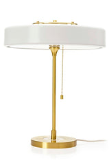 Candeeiro de secretária ARTE branco e dourado - alumínio, vidro