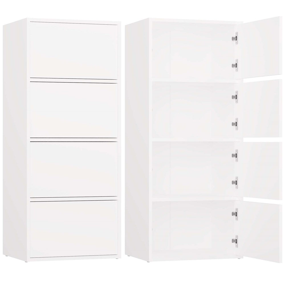 1-Komoda ALMA BIAŁA Szafka 4 Drzwi 4 Półki-1