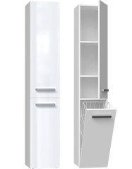 1-Słupek łazienkowy Nel IV BIAŁY POŁYSK-1