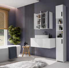 3-Szafka Łazienkowa POLA 3L Wisząca Z 3 Lustrami Nad Umywalkę 3 Drzwi BIAŁA-3