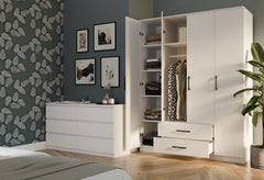 4-Szafa ROMANA 160 BIAŁA Bez Lustra-4