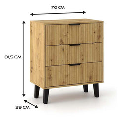 3-Komoda Scandi 3S SLIM DĄB ARTISAN-3