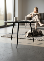 2-Stolik Kawowy Ogrodowy VIBE 60 Cm Stalowy 3 Nogi Szary-2