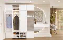 HAGA IV Wardrobe 3Sz1W WHITE 3x Wardrobe + Hallway Hanger