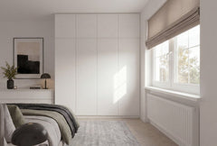 Armario con puertas SD-90 en la parte superior Estantes BLANCOS para vestidor, dormitorio u oficina
