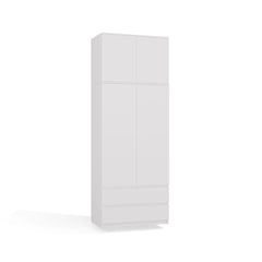 Malwa SS-90 Wardrobe with Top Unit WHITE for Dressing Room