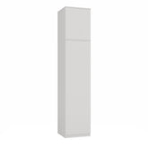 Wardrobe with Top Section SD-50 Doors Shelves MAT WHITE for Dressing Room Office Room