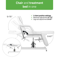 -3-Alora White Hydraulic Beauty Chair | Habys-3