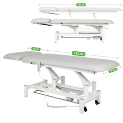 -1-Fortis 2 ERGO treatment table, electric height adjustment with foot control bar, ERGO cushion, k729 light gray-1