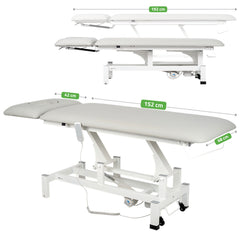 -1-Fortis 2 ERGO treatment table, electric height adjustment with hand remote control, ERGO cushion, k729 light gray-1