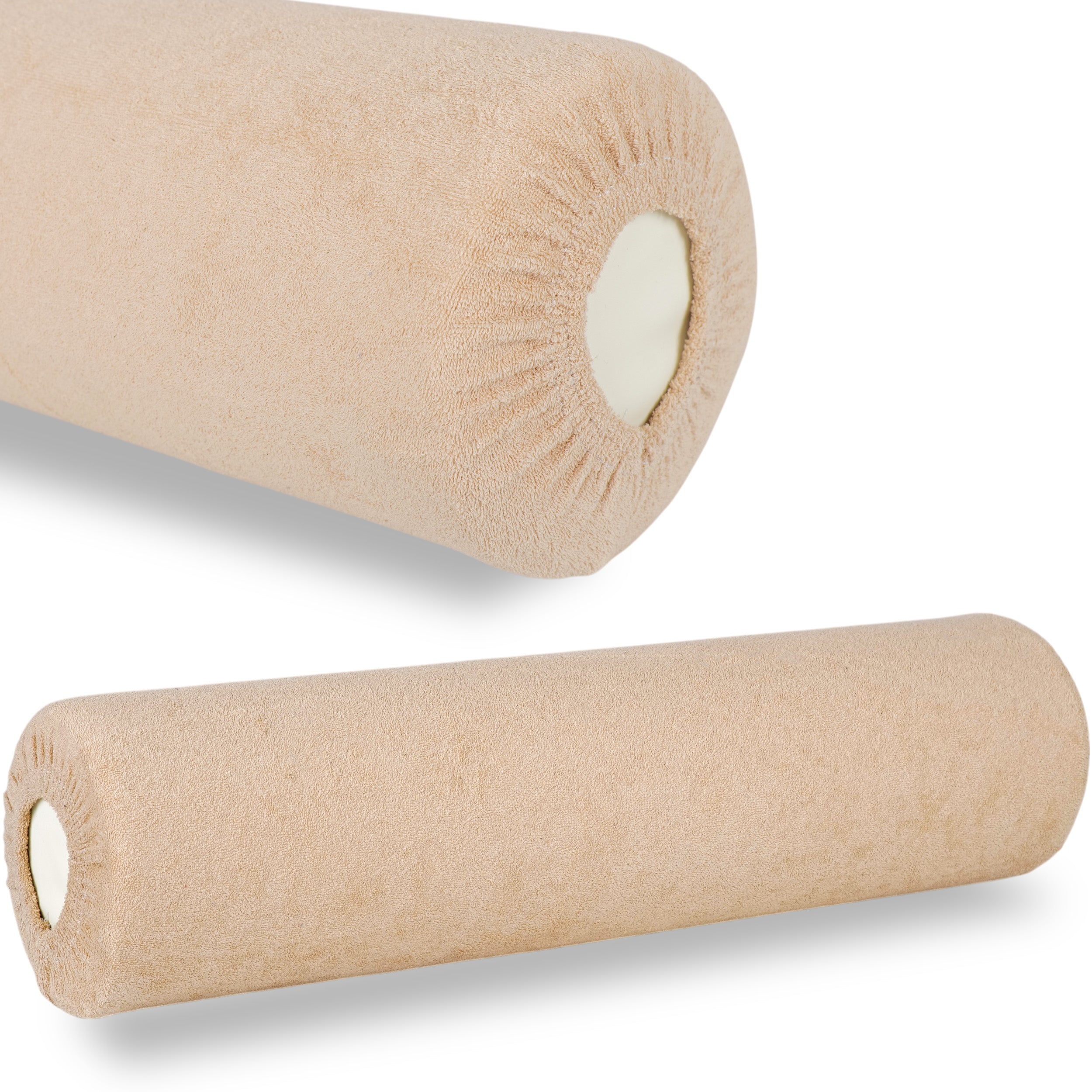 --Frotte cover for bolster, 15 × 60 cm creamy latte-