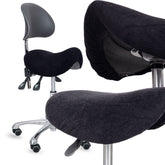 --Frotte cover with elastic for stool, black-