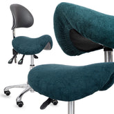 --Frotte cover with elastic for stool, bottle green-