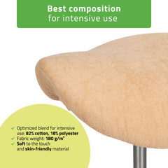 -2-Frotte cover with elastic for stool, creamy latte-2