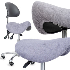 --Frotte cover with elastic for stool, gray-