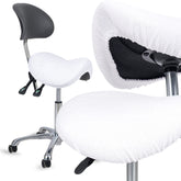 --Frotte cover with elastic for stool, white-