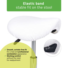 -3-Frotte cover with elastic for stool, white-3