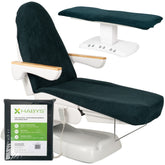 --Frotte sheet with elastic and ties for cosmetic chair, bottle green-